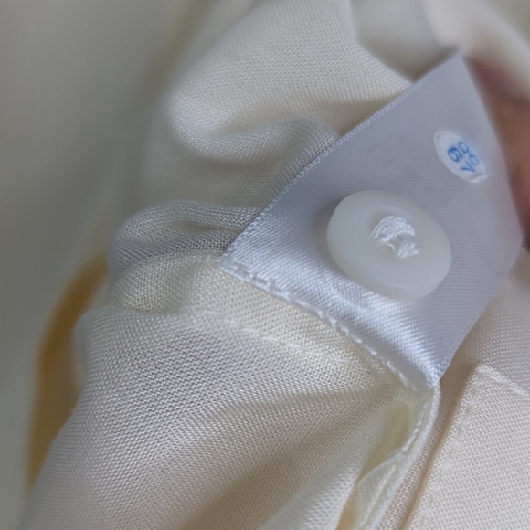 Everlane Shirt Women Small Drapey Square Sandstone Button Short Sleeve Cream - Picture 11 of 16